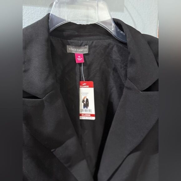 Vince Camuto Blazer Suit Jacket Women XL Black One Button Peak Lapel Pockets NWT - Picture 6 of 9